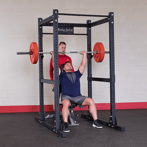 Body-Solid Power Cage | Squat Rack Gym with Adjustable Bench