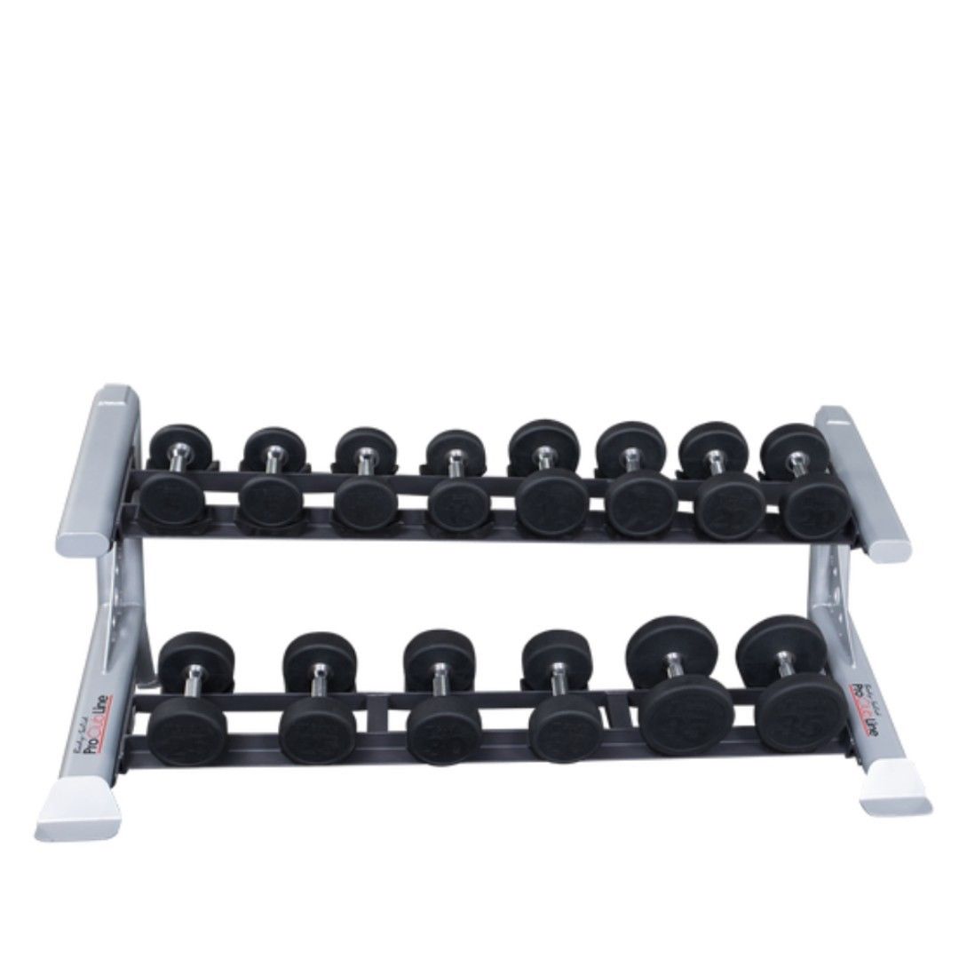 Body-Solid Pro ClubLine 2 Tier Commercial Saddle Dumbbell Weight Rack Storage SDKR500SD