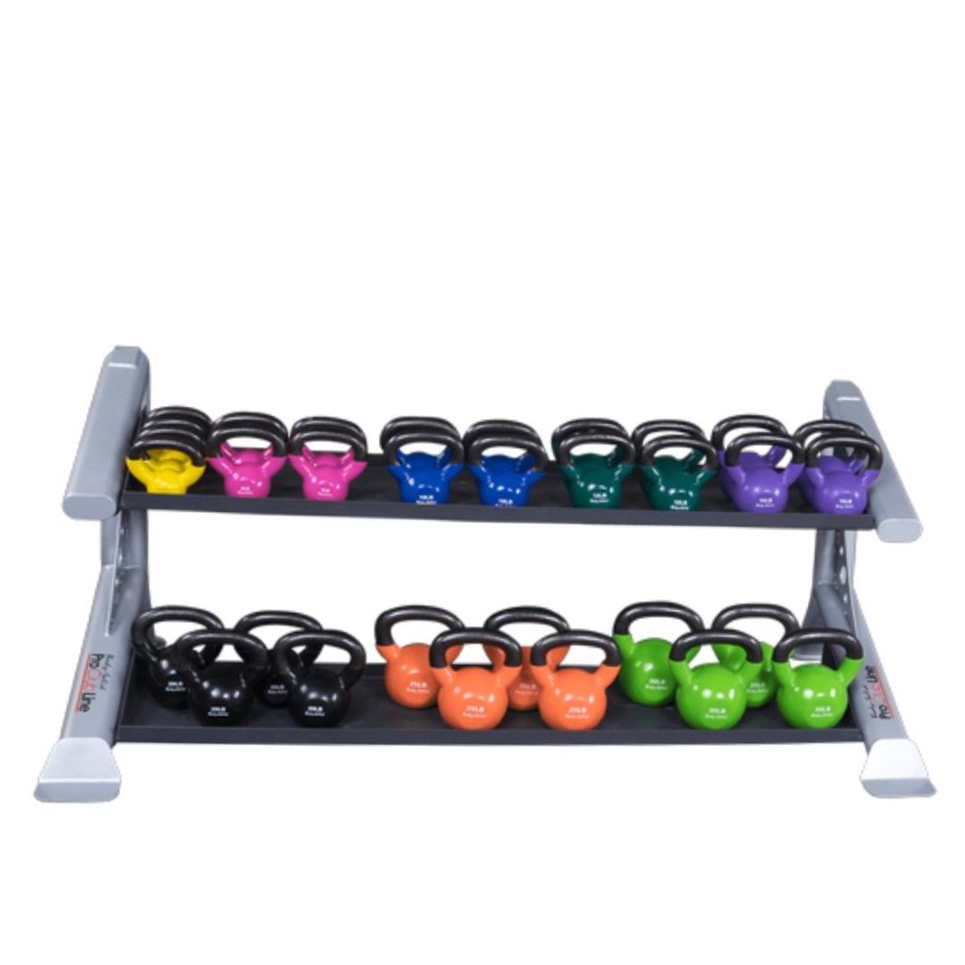 Body-Solid Pro ClubLine 2 Tier Commercial Kettlebell Rack SDK500RKB Weight Storage (