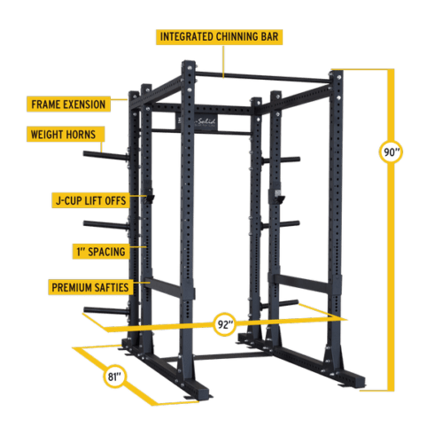 Body-Solid Commercial Extended Power Cage | Squat Rack - SPR1000BACK