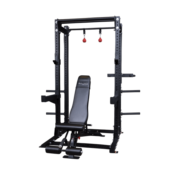 Body-Solid Commercial Extended Half Rack | Squat Cage Package SPR500BACKP4