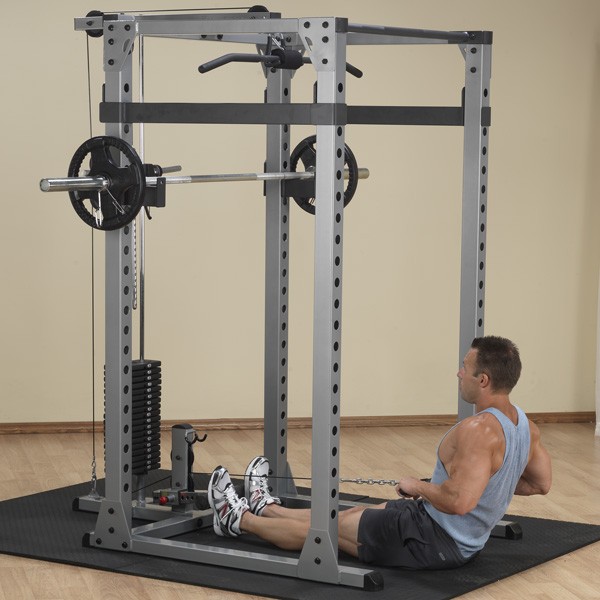 Body-Solid Power Rack w/ Lat Pulldown & Bench GPR378 Home Gym Squat Rack Package