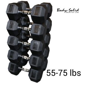 Body solid hex online dumbbell set