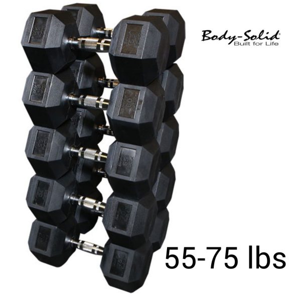 Body-Solid SDR Rubber Coated Hex Dumbbells