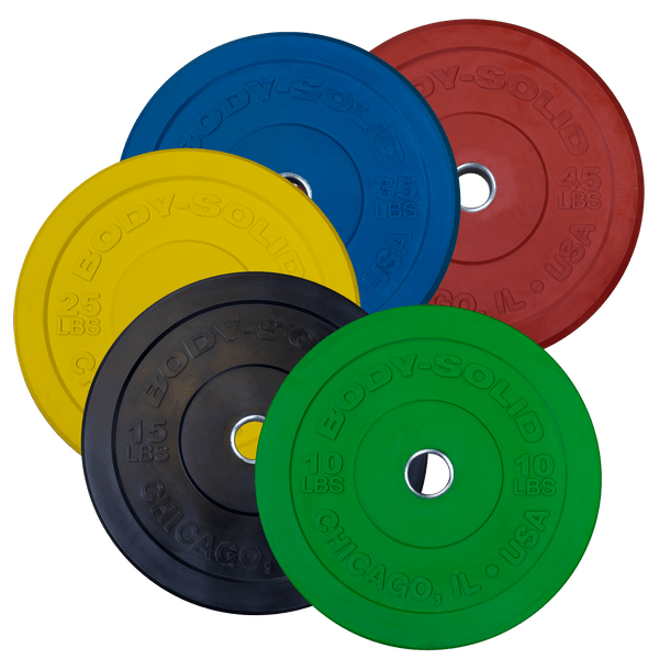 Body-Solid Chicago Extreme Colored Bumper Plates OBPXC (New)