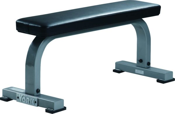 York STS Flat Bench silver