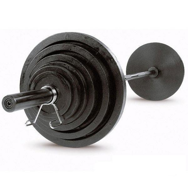 300lb. Cast Iron Olympic Weight Set with 7' Olympic bar and collars