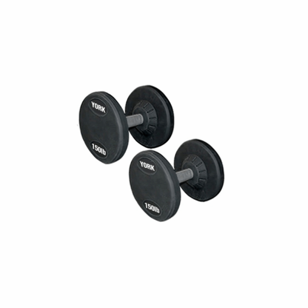 York Barbell Rubber Coated Pro Style Dumbbells (130LB To 150LB) Set (New)