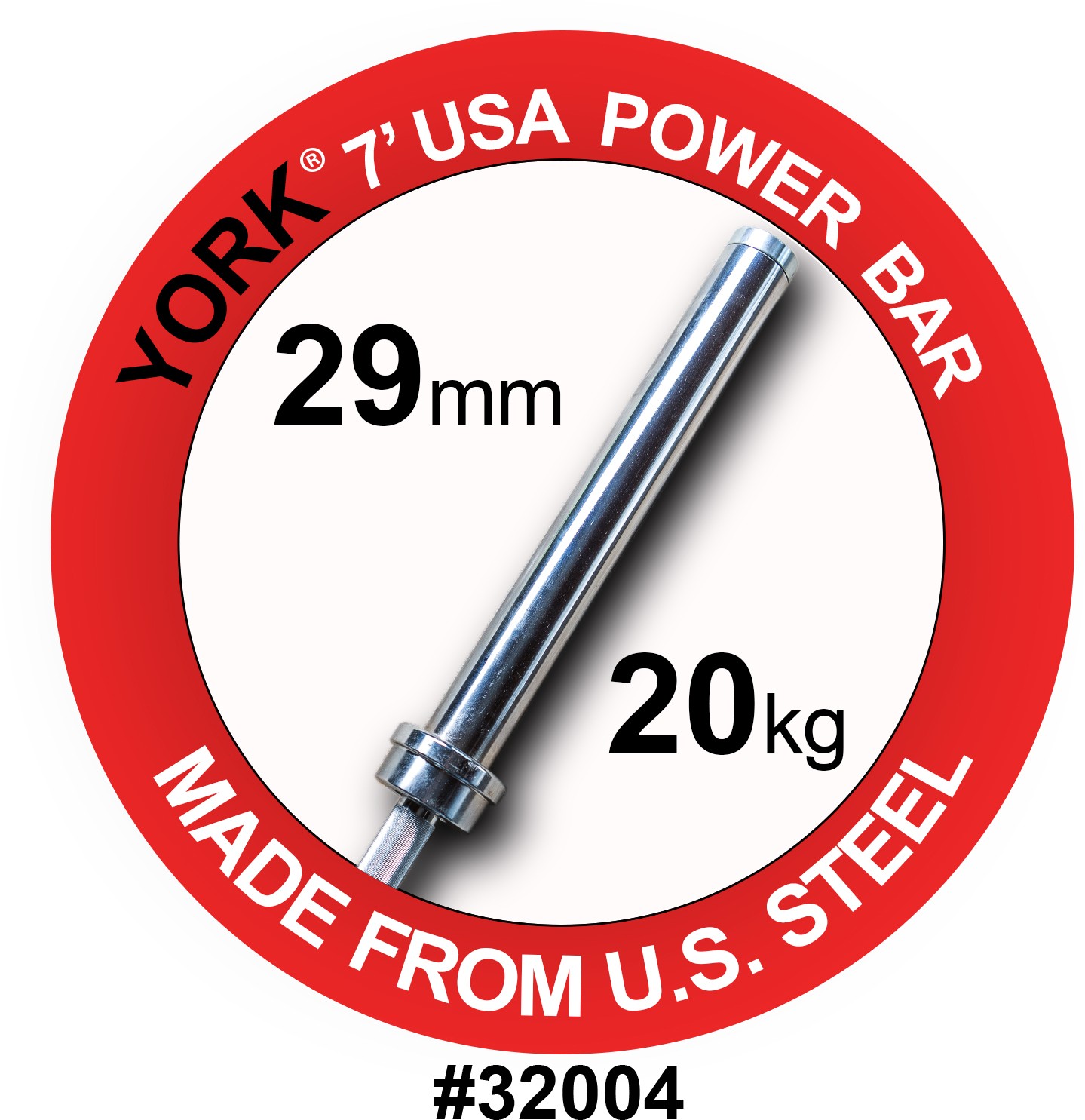 York 7′ USA Power Weight Bar (New)