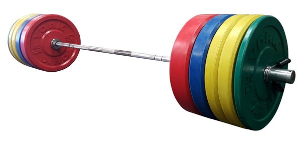 York Color Bumper Plate Set with Olympic Bar (New)