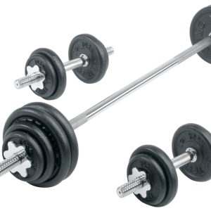 York Cast Iron Dumbbell and Barbell Weight Set (New)