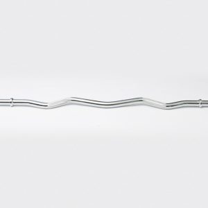 York Chrome Curl Bar w/ Fixed Inner Collars (New)