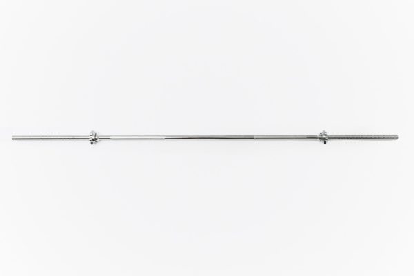York Chrome Spin-Lock Weight Bar w/ Spin-Lock Collars (New)
