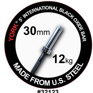 York 5′ International Black Oxide Bar (New)