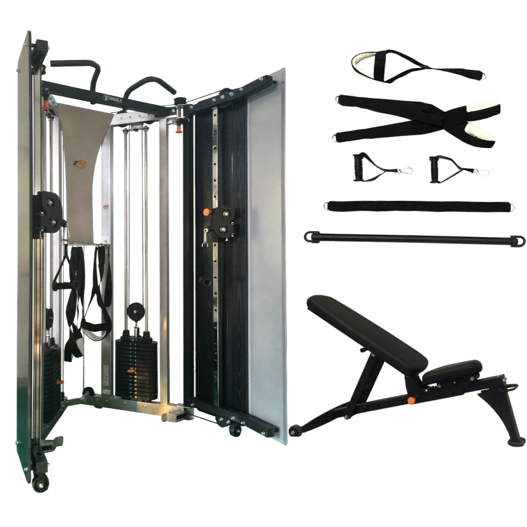 Torque Fitness F9 Functional Trainer Gym Package w/ Bench (New)