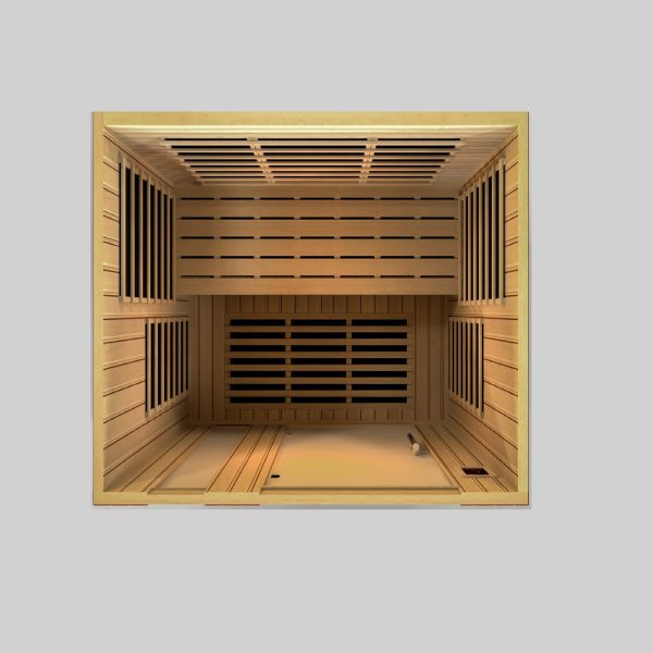 Golden Designs 3 Person Dynamic Low EMF FAR Infrared Sauna - Lugano Edition (New)