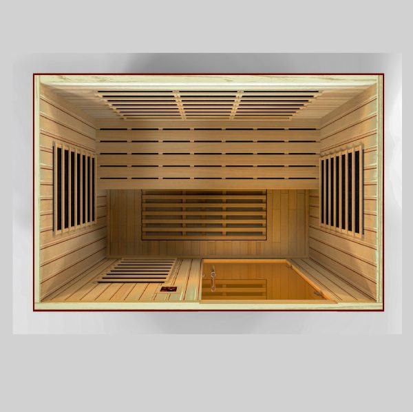 Golden Designs 4 Person Dynamic Low EMF FAR Infrared Sauna - Grande Madrid Edition (New)