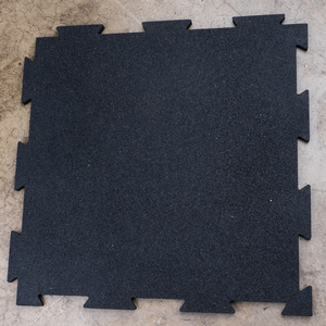Body-Solid Tools Interlocking Black Rubber Flooring RFBST4PB
