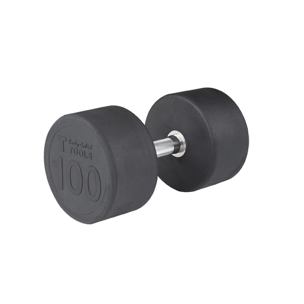 Body-Solid Premium Round Rubber Dumbbells 100lbs SDP