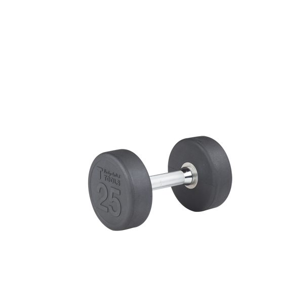 Body-Solid Premium Round Rubber Dumbbells 25lbs SDP