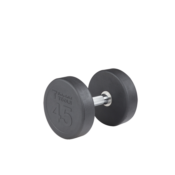 Body-Solid Premium Round Rubber Dumbbells 45lbs SDP