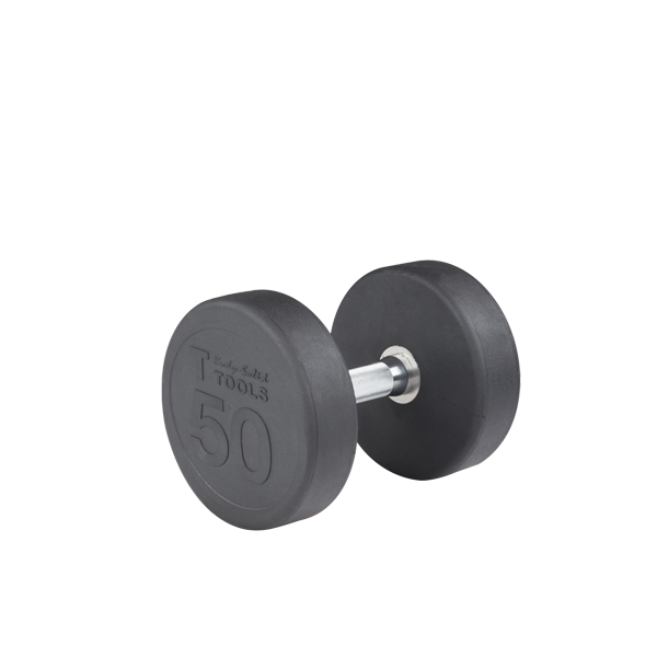 Body-Solid Premium Round Rubber Dumbbells 50lbs SDP