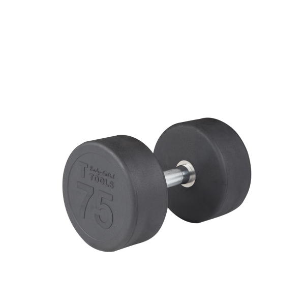 Body-Solid Premium Round Rubber Dumbbells 75lbs SDP