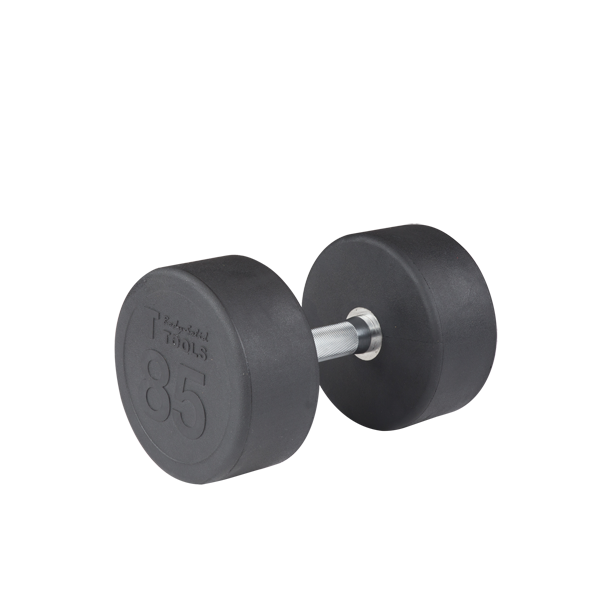 Body-Solid Premium Round Rubber Dumbbells 85lbs SDP