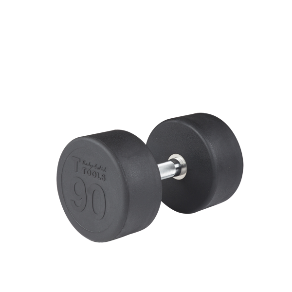 Body-Solid Premium Round Rubber Dumbbells 90lbs SDP