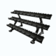 TAG Fitness 3 Tier 15 Pair Dumbbell Rack with Saddles