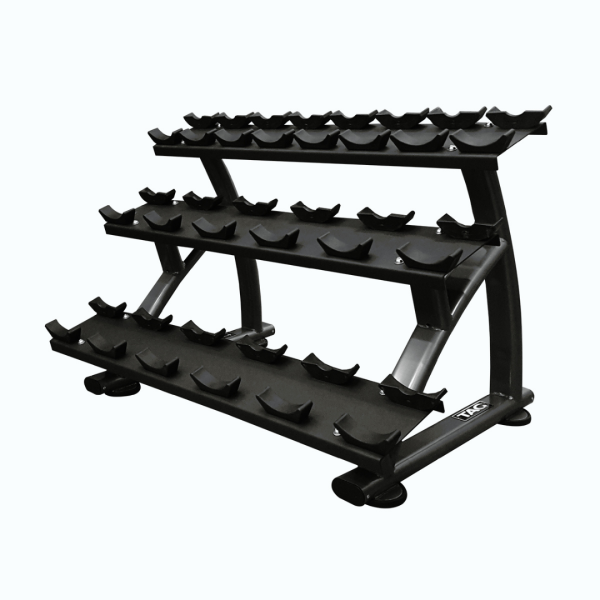 TAG Fitness 3 Tier Dumbbell Rack with Saddles