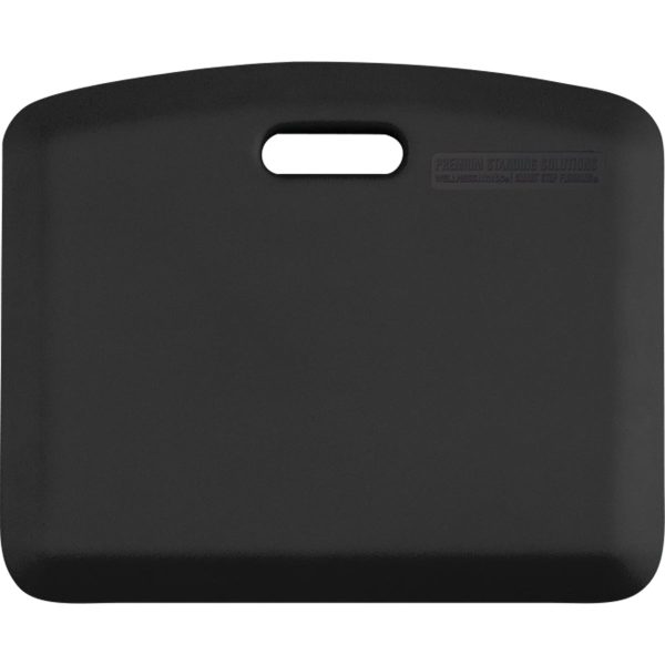 WellnessMats Mobile Pro FitnessMat - Small Portable Gym Mat (New) - Black