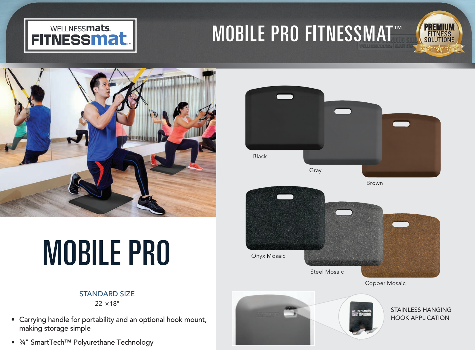 gokken Leesbaarheid Gemakkelijk WellnessMats Mobile Pro FitnessMat - Small Portable Gym Mat (New) - Expert  Fitness Supply