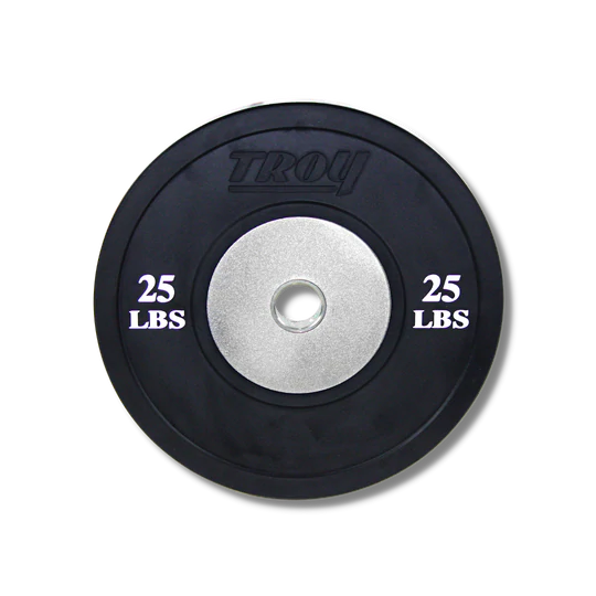Troy Fitness Black Rubber Competition Bumper Plates