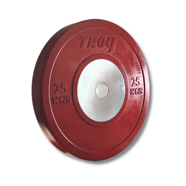 Troy Fitness 25kg Red Color Competition Bumper Plates