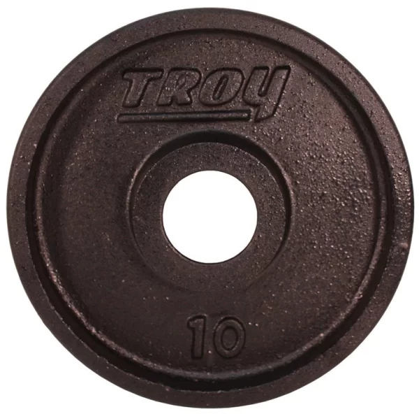 Troy Fitness Black 10lb Wide Flanged Plates