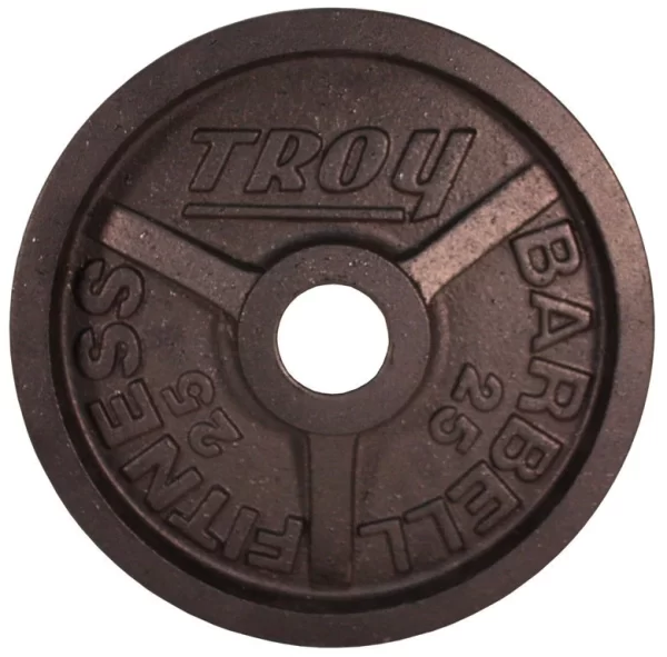 Troy Fitness Black 25lb Wide Flanged Plates