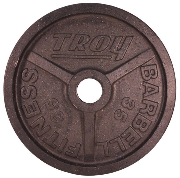 Troy Fitness Black 35lb Wide Flanged Plates