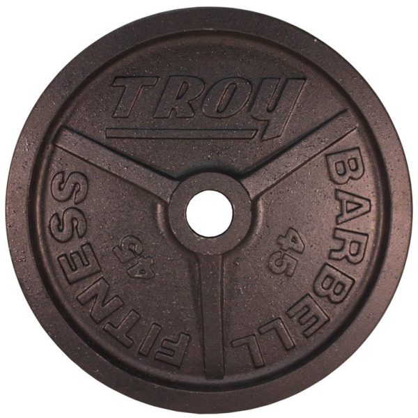 Troy Fitness Black 45lb Wide Flanged Plates