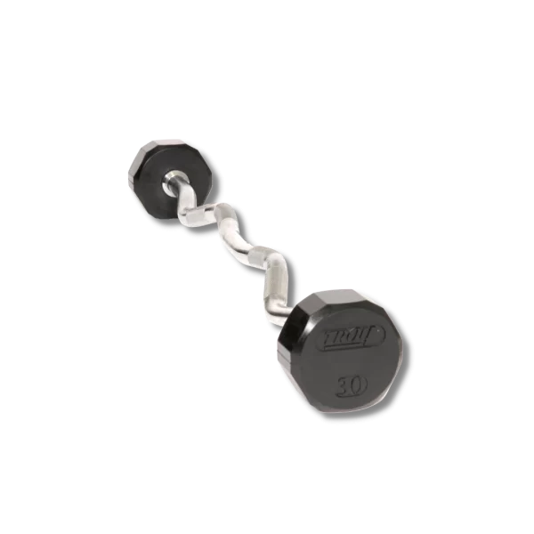 Troy Fitness Commercial Horizontal Barbell Rack Package With Rubber Barbells
