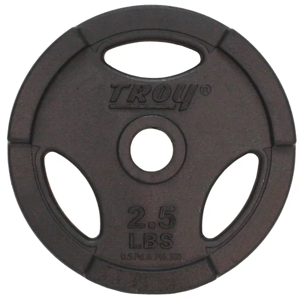 Troy Fitness 2.5lb Quiet Iron Interlocking Black Rubber Plates