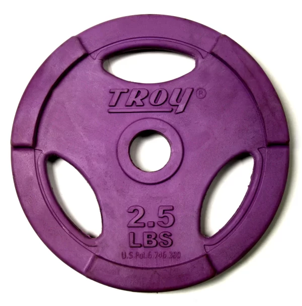 Troy Fitness 2.5lb Quiet Iron Interlocking Colored Rubber Plates