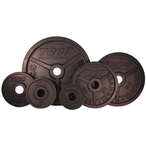Troy Fitness Black Wide Flanged Plates