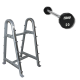 Troy Fitness Commercial Horizontal Barbell Rack Package With Urethane Barbells