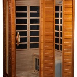 Dynamic Heming Elite 2-person Corner Ultra Low EMF FAR Infrared Sauna - Canadian Hemlock