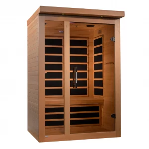 Dynamic Llumeneres 2-person Ultra Low EMF FAR Infrared Sauna - Canadian Hemlock (New)