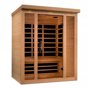 Dynamic Vila 3-person Ultra Low EMF FAR Infrared Sauna - Canadian Hemlock (New)