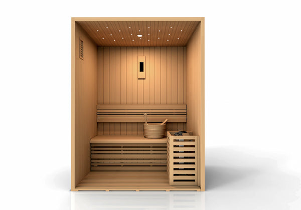 Golden Designs Sundsvall Edition 2 Person Traditional Steam Sauna - Canadian Red Cedar (New)